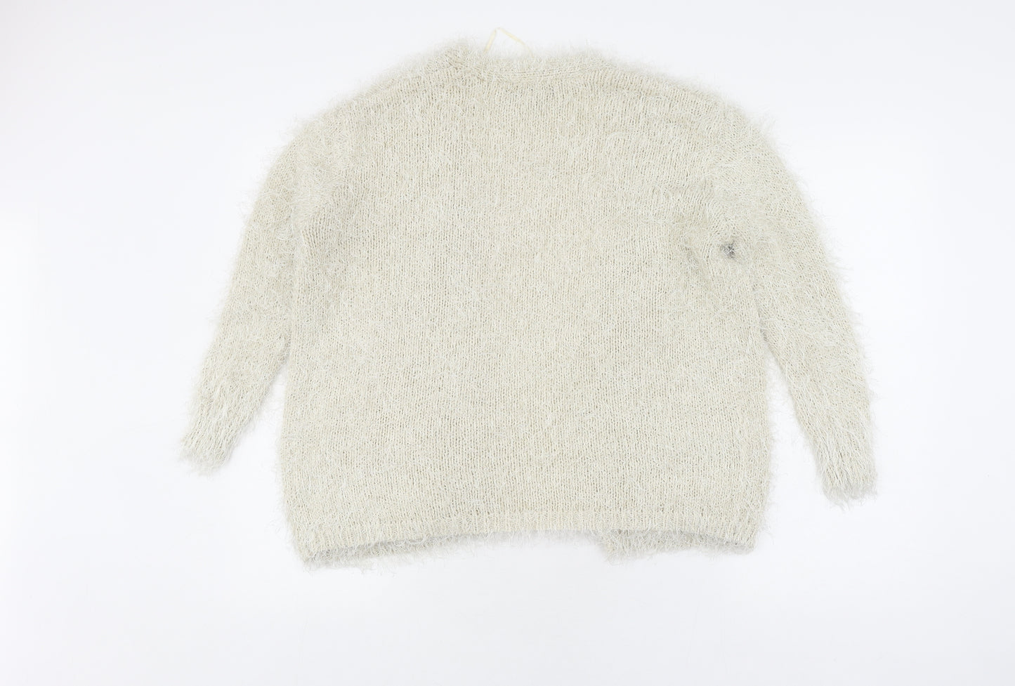 River Island Women's Ivory Cardigan, Knit, Pockets