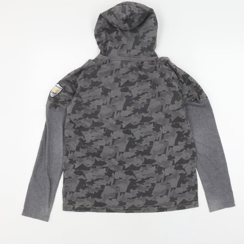 Everlast Boys Grey Camouflage Pullover Hoodie, Size 8 Years