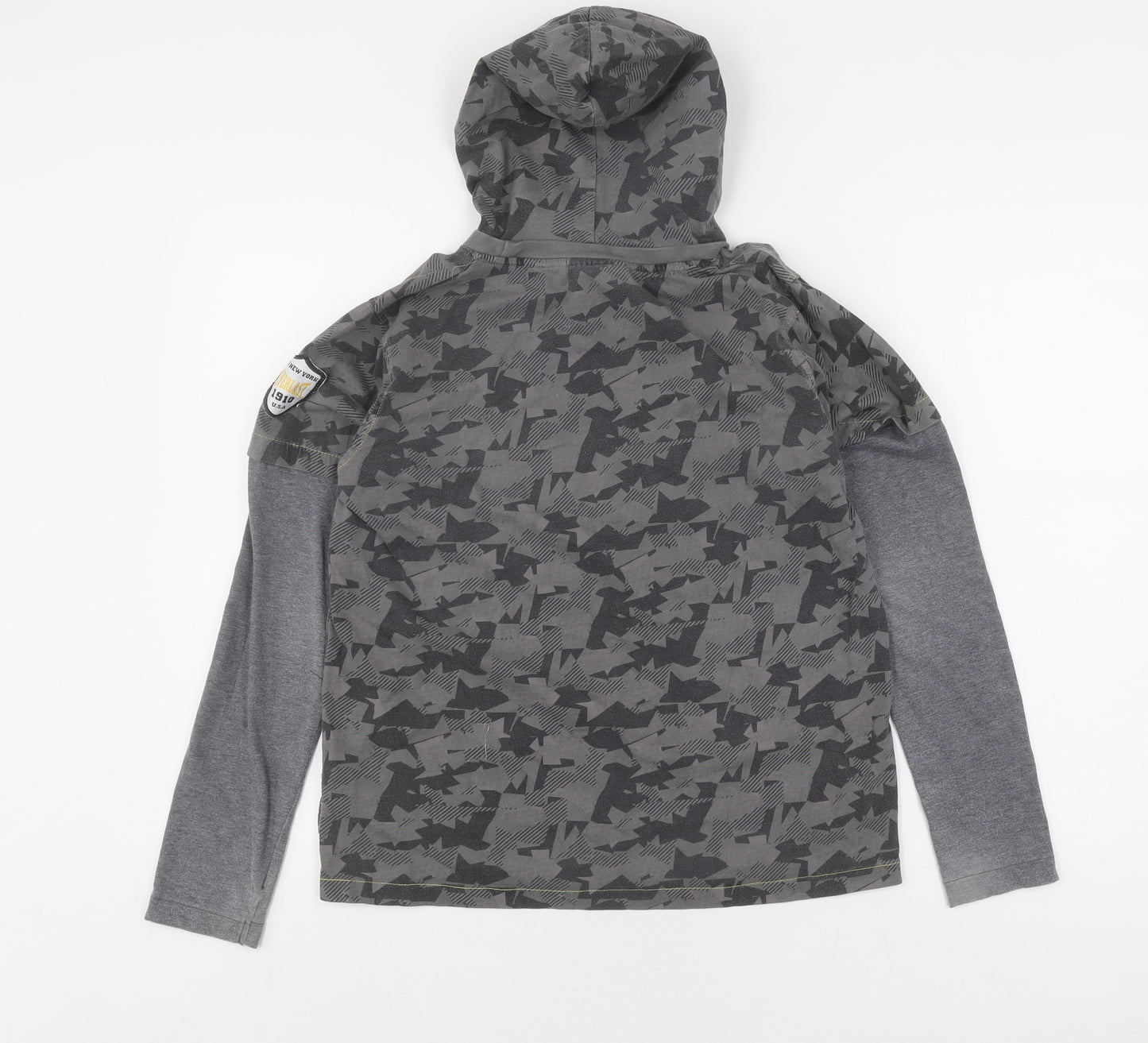 Everlast Boys Grey Camouflage Pullover Hoodie, Size 8 Years