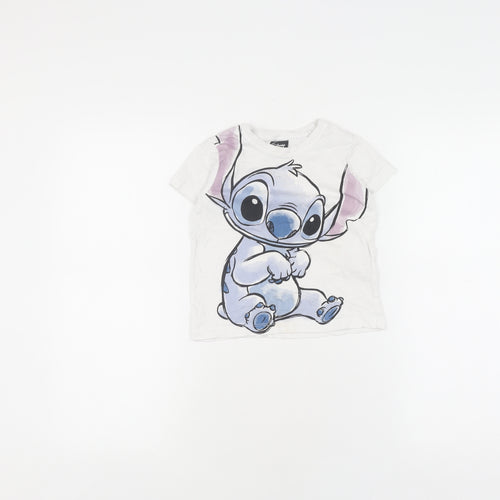 Disney at Primark Girls White Stitch T-Shirt 3-4 Years