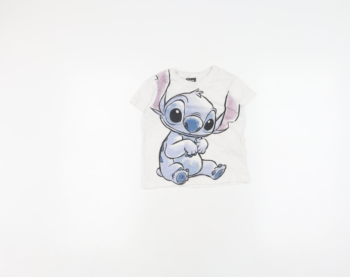 Disney at Primark Girls White Stitch T-Shirt 3-4 Years
