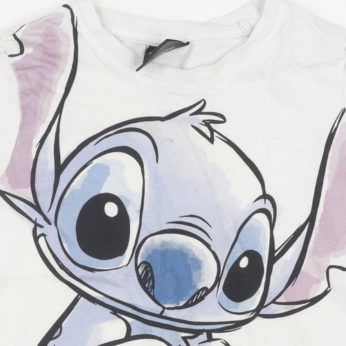 Disney at Primark Girls White Stitch T-Shirt 3-4 Years