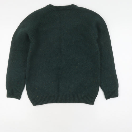 Carhartt Men's Green Wool Pullover Jumper, Size S