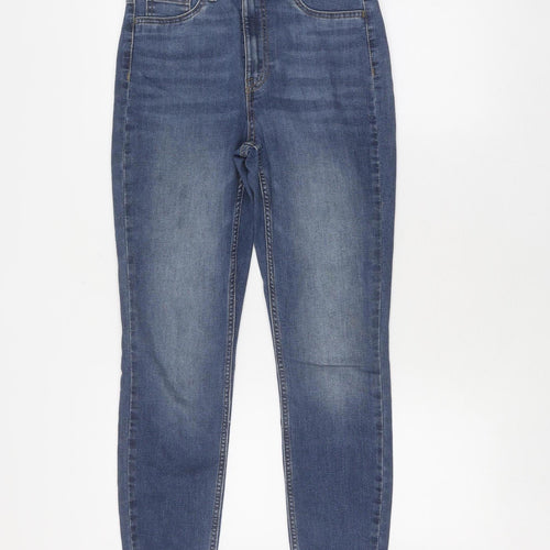H&M Women's Blue Skinny Ankle Jeans, Size L