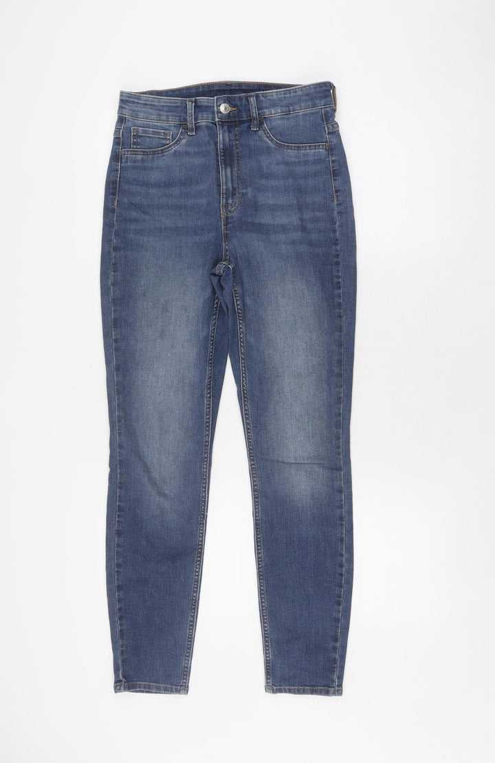 H&M Women's Blue Skinny Ankle Jeans, Size L