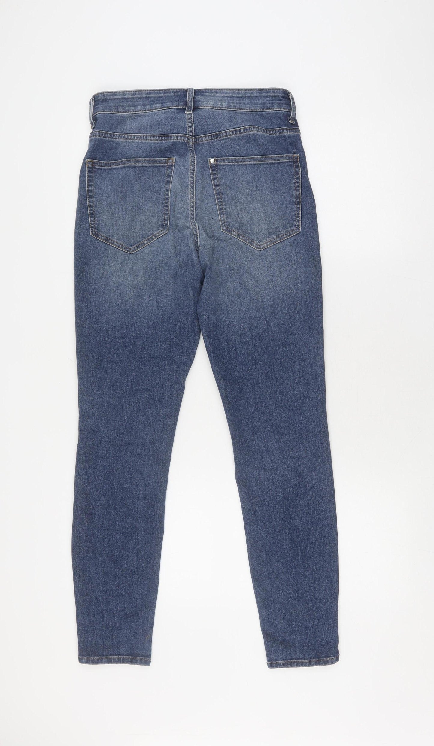 H&M Women's Blue Skinny Ankle Jeans, Size L