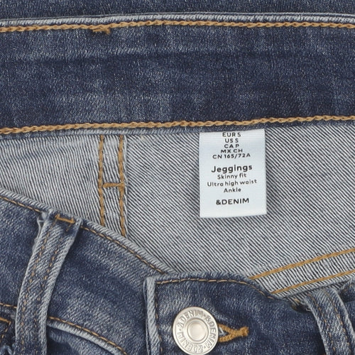 H&M Women's Blue Skinny Ankle Jeans, Size L