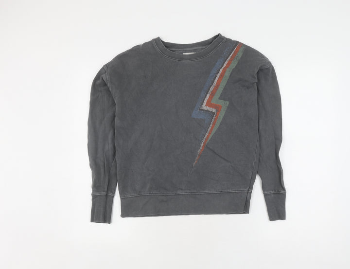 Hush Women’s Grey Graphic Pullover Jumper XS