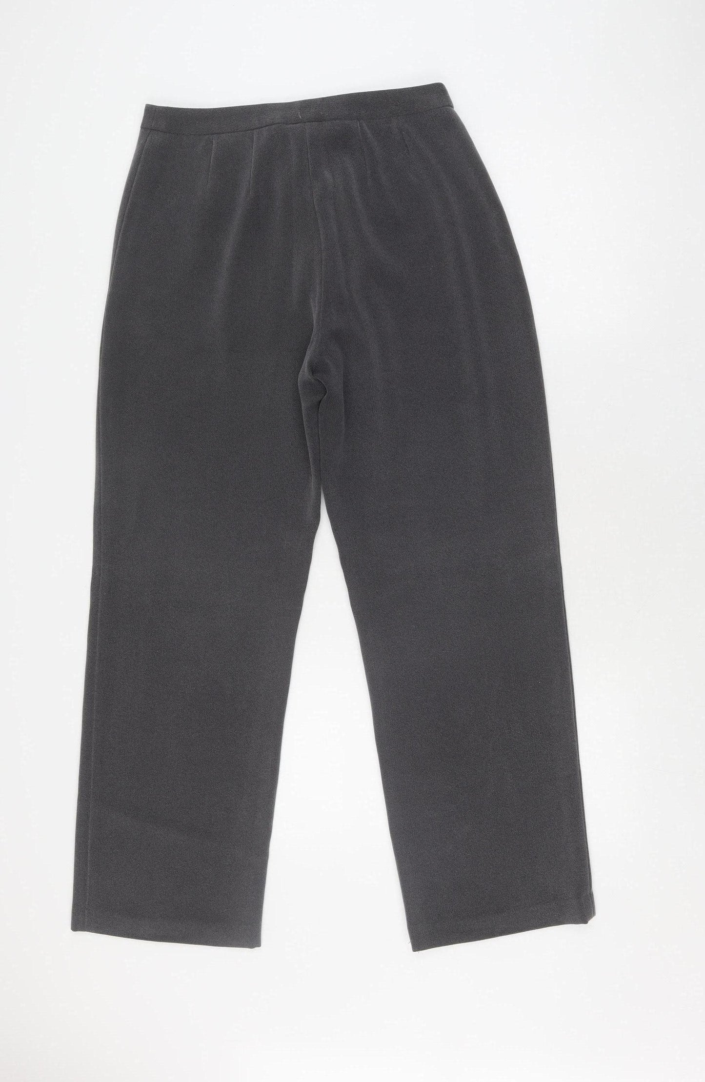Next Grey Petite Straight Trousers Size 12