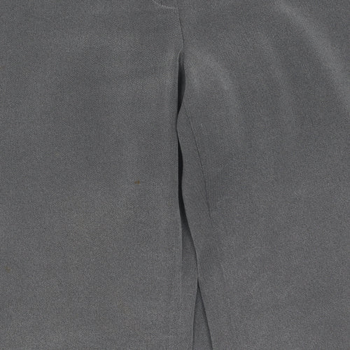 Next Grey Petite Straight Trousers Size 12