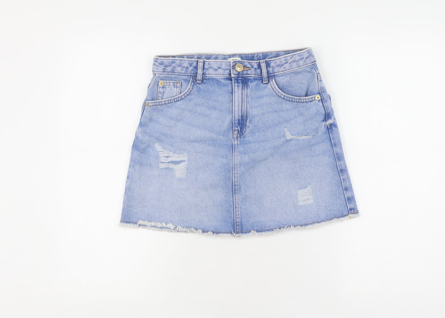 River Island Girls Blue Denim Mini Skirt 13-14 Years
