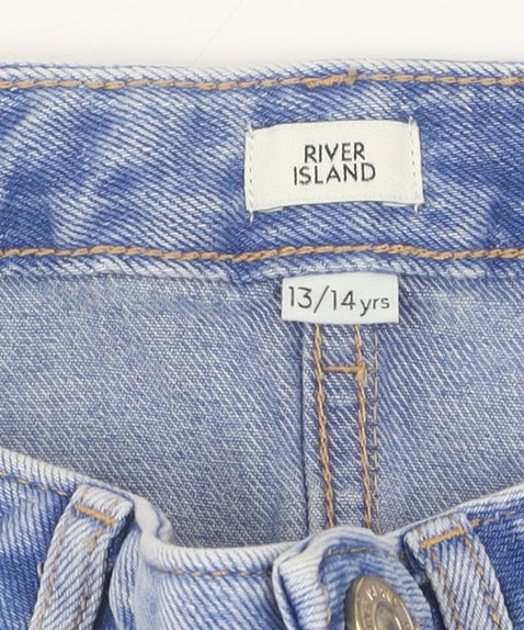 River Island Girls Blue Denim Mini Skirt 13-14 Years