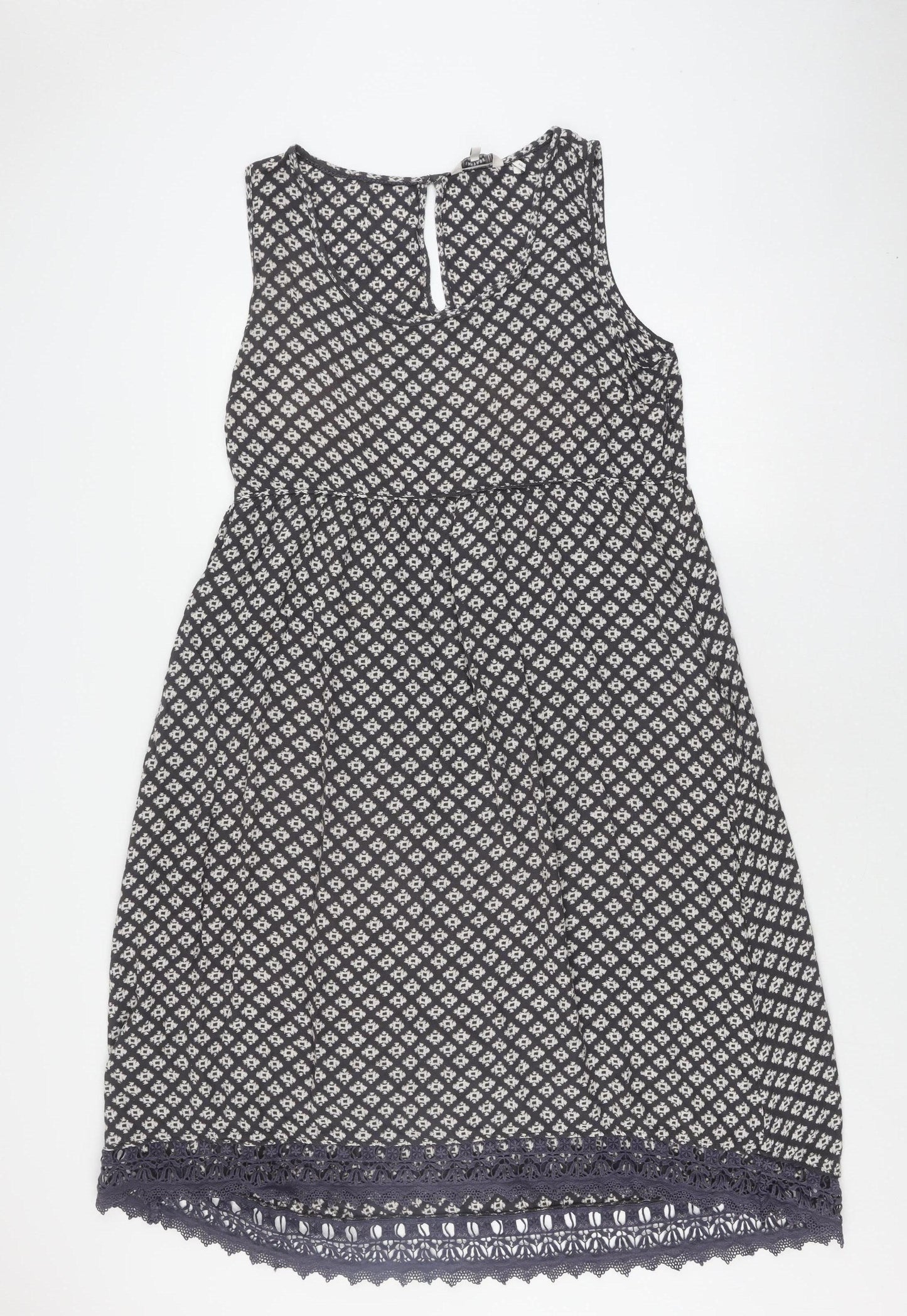 FatFace Women's Black Geometric Shift Dress 16