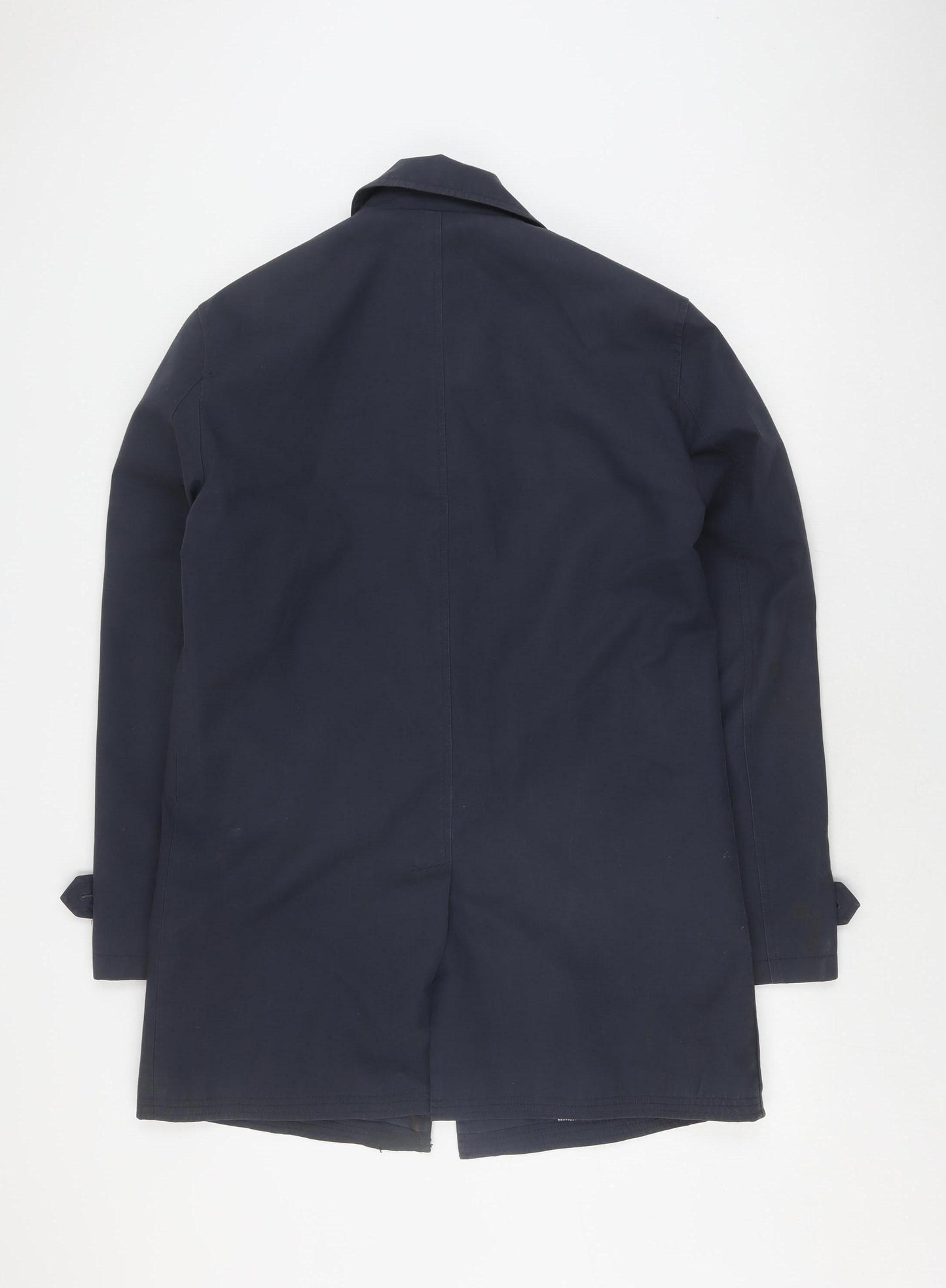 Burton Menswear Men's Blue Mid-Length Overcoat M