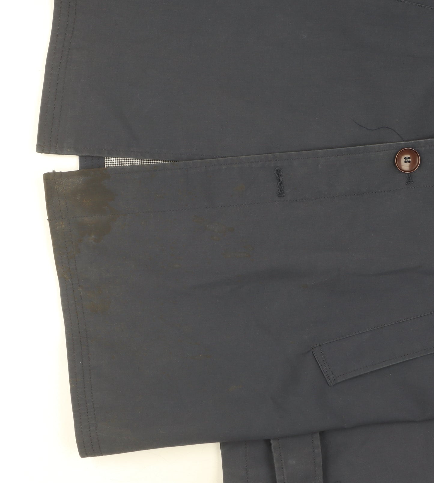 Burton Menswear Men's Blue Mid-Length Overcoat M