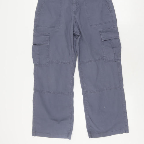 Hollister Boys Grey Cargo Trousers XS Relaxed Fit Casual