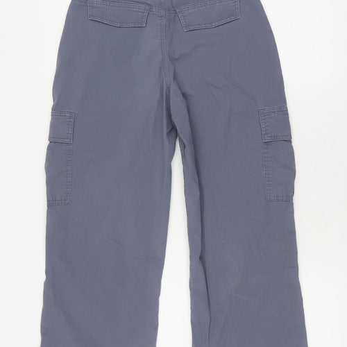 Hollister Boys Grey Cargo Trousers XS Relaxed Fit Casual