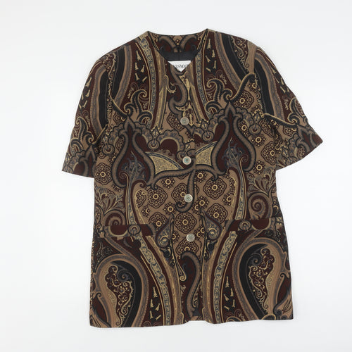Windsmoor Women's Brown Paisley Button-Up Shirt