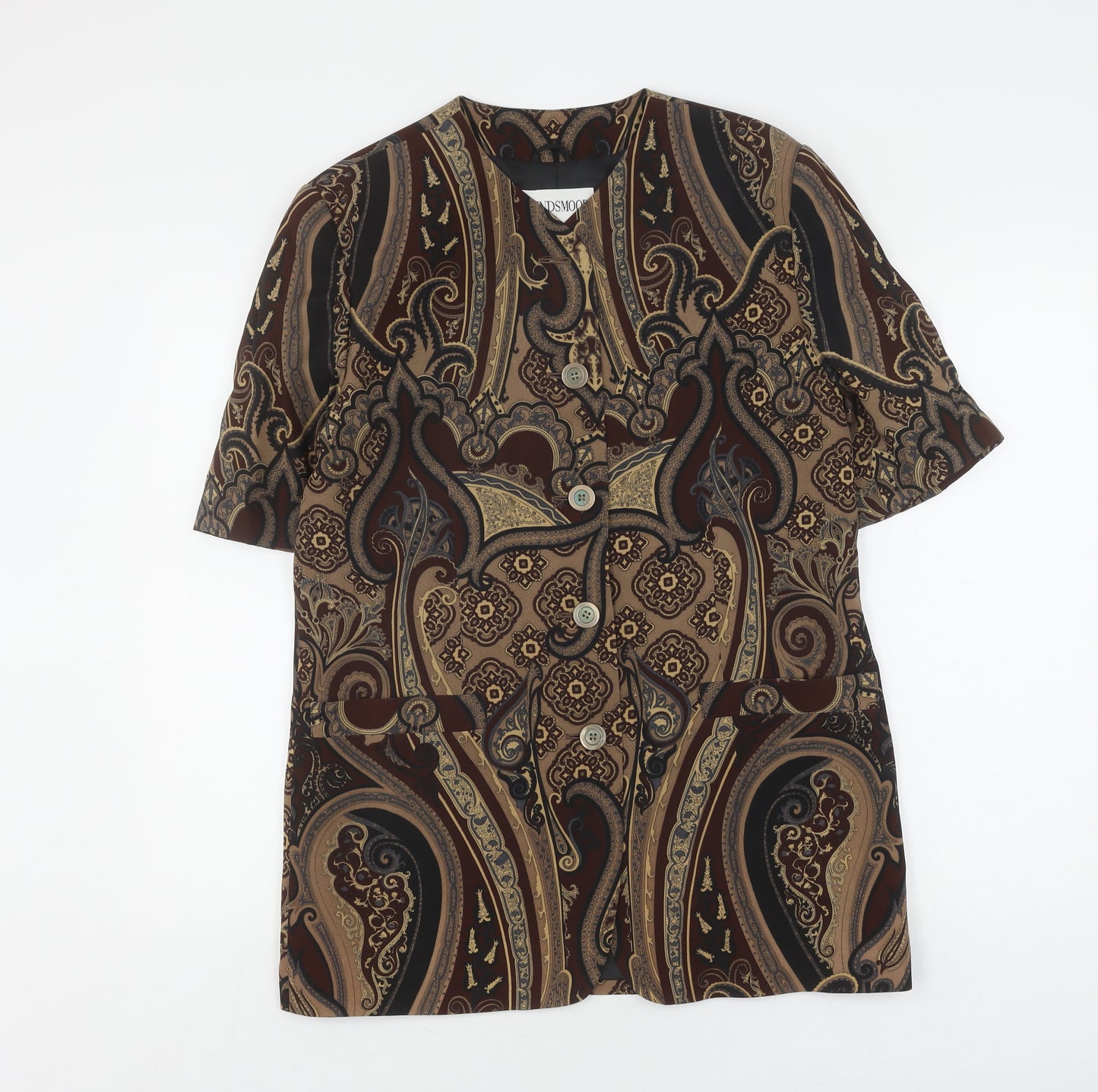Windsmoor Women's Brown Paisley Button-Up Shirt