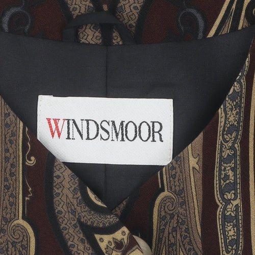 Windsmoor Women's Brown Paisley Button-Up Shirt