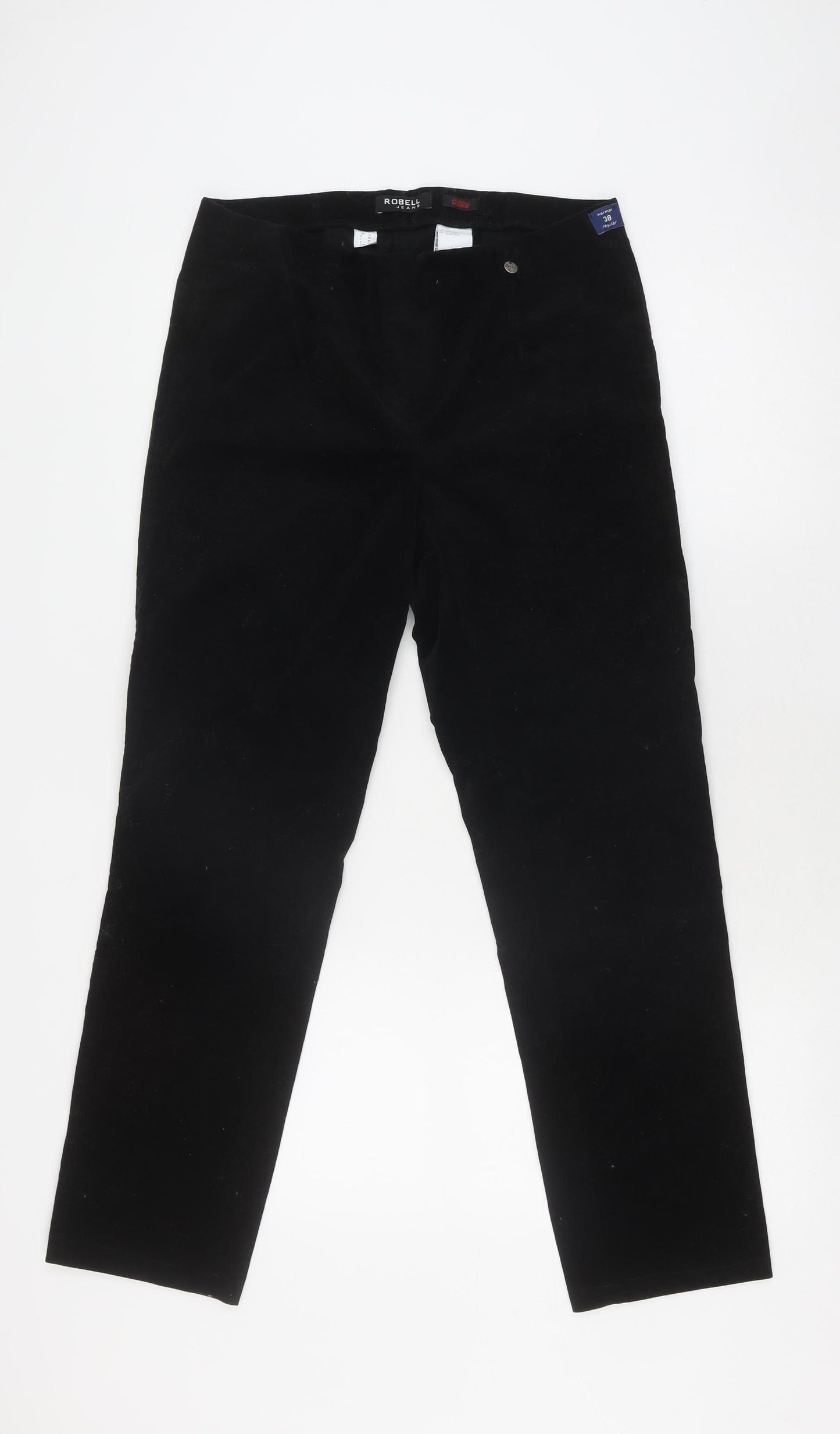 Robell Jeans Women's Black Straight Trousers Size 10
