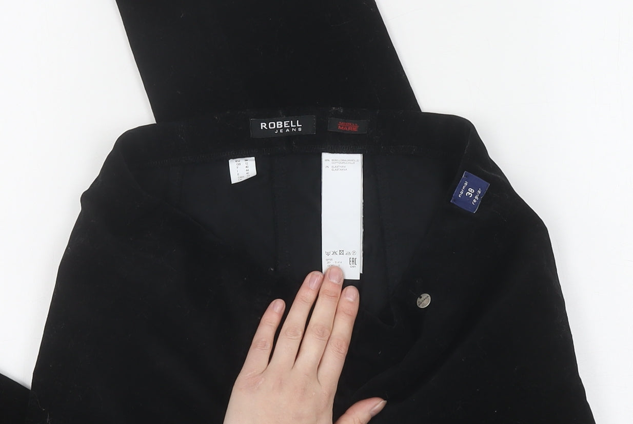 Robell Jeans Women's Black Straight Trousers Size 10