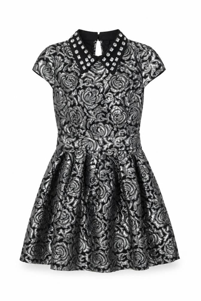 Boohoo Boutique Women's Black Floral Fit & Flare Short Dress