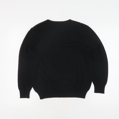 Eastex Women's Black Pullover Jumper, Size 12, Embroidered