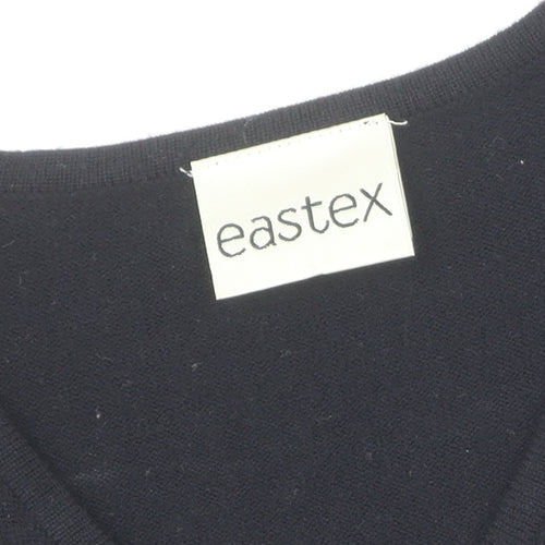 Eastex Women's Black Pullover Jumper, Size 12, Embroidered