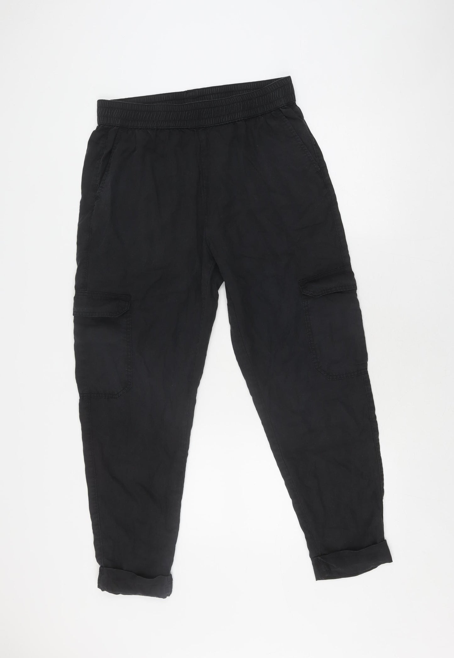 John Lewis Women’s Black Cargo Trousers, Size 10