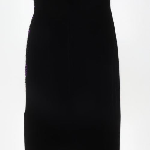 Frank Usher Women's Black Sequin Bodycon Dress Size 12