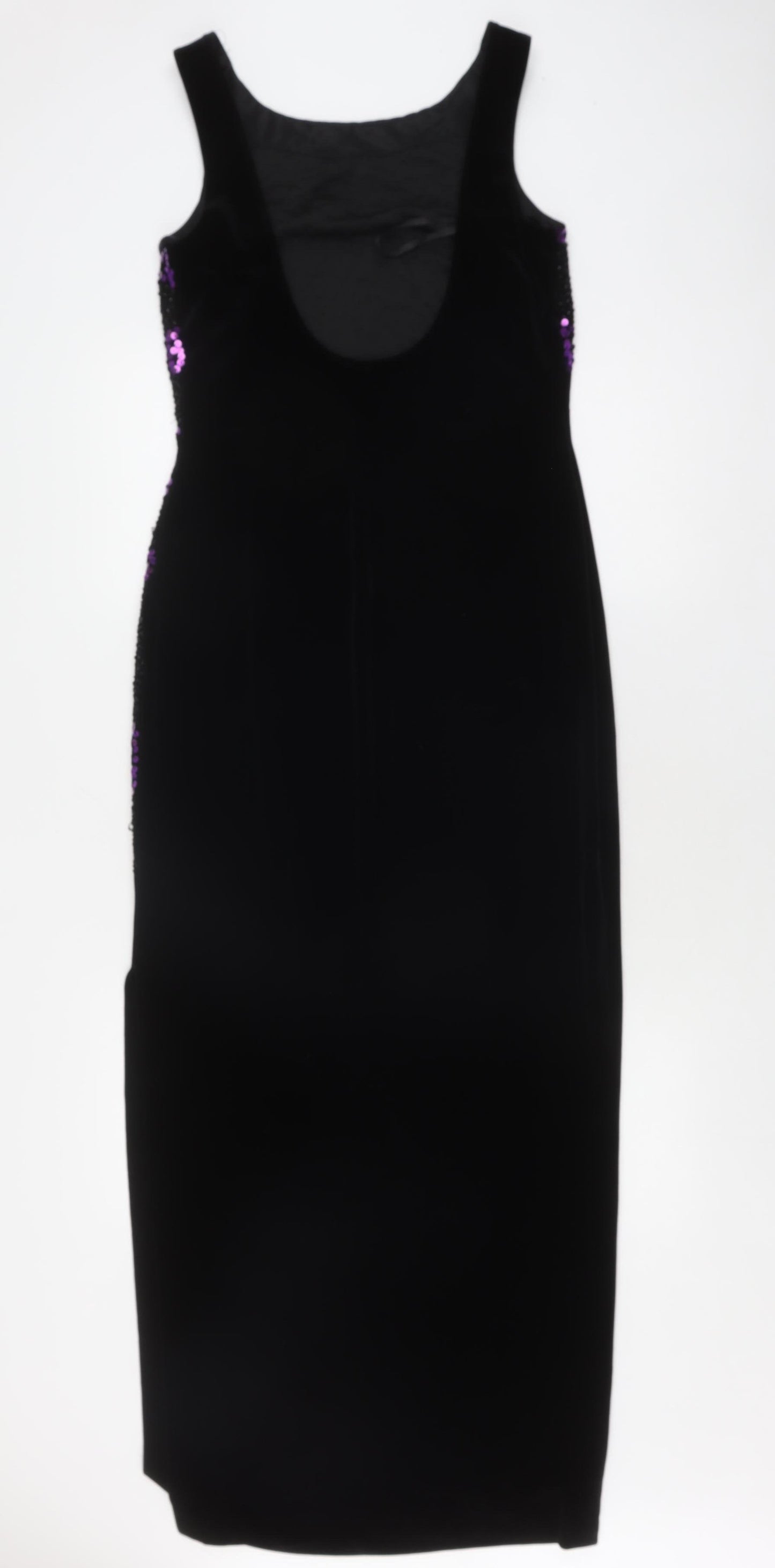 Frank Usher Women's Black Sequin Bodycon Dress Size 12