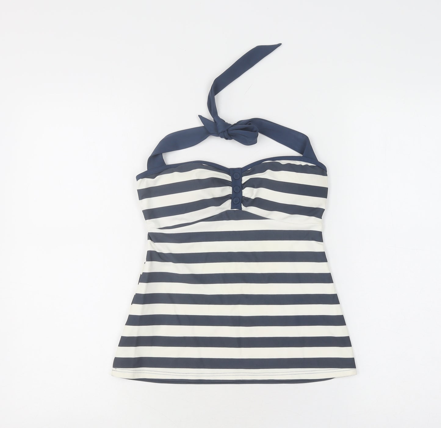 Fat Face Women's Nautical Striped Bandeau Tankini Size 10