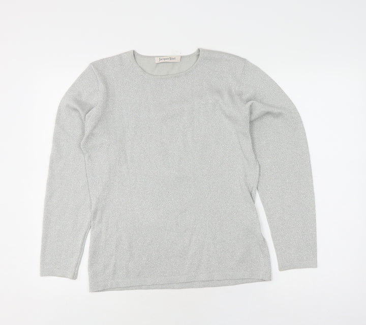 Jacques Vert Women’s Silver Pullover Jumper Size 2