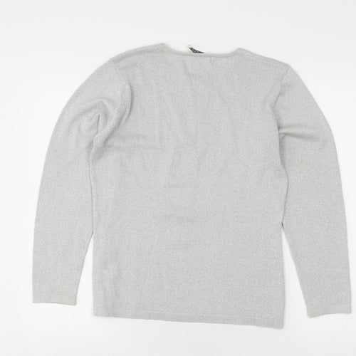 Jacques Vert Women’s Silver Pullover Jumper Size 2