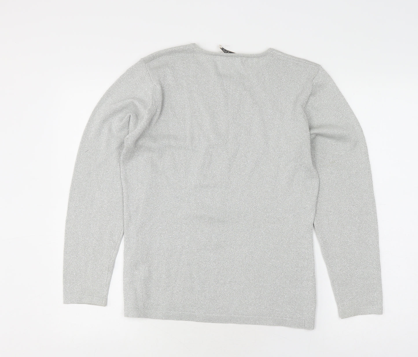 Jacques Vert Women’s Silver Pullover Jumper Size 2