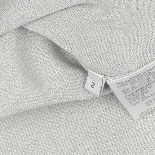 Jacques Vert Women’s Silver Pullover Jumper Size 2