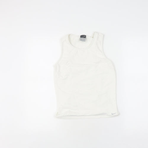 Nike Women's White Tank Top M Athletic Gym & Running