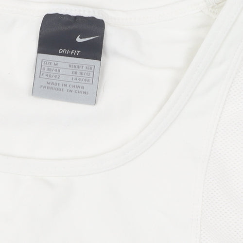 Nike Women's White Tank Top M Athletic Gym & Running