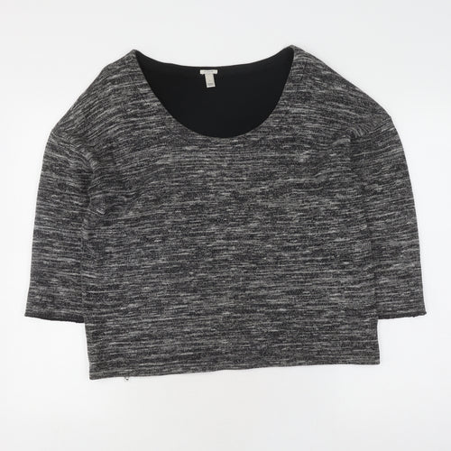 Margaret M Women's Grey Knit Pullover Jumper