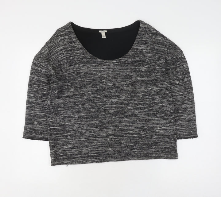 Margaret M Women's Grey Knit Pullover Jumper