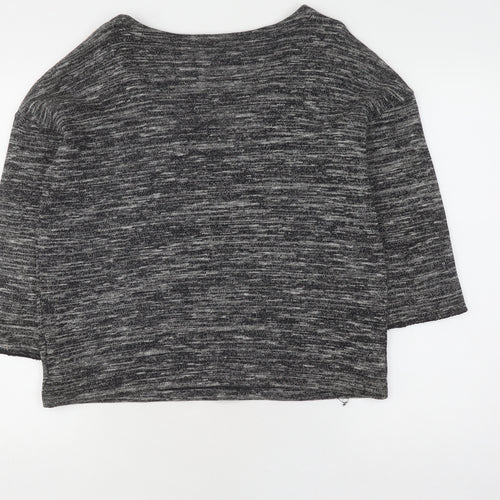 Margaret M Women's Grey Knit Pullover Jumper