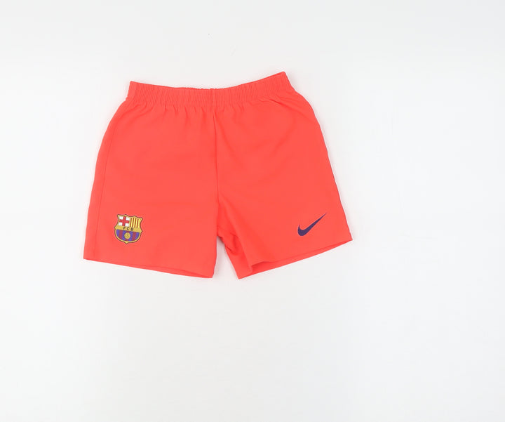 Nike Boys Red Athletic Shorts 4-5 Years Football Fit