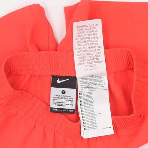 Nike Boys Red Athletic Shorts 4-5 Years Football Fit