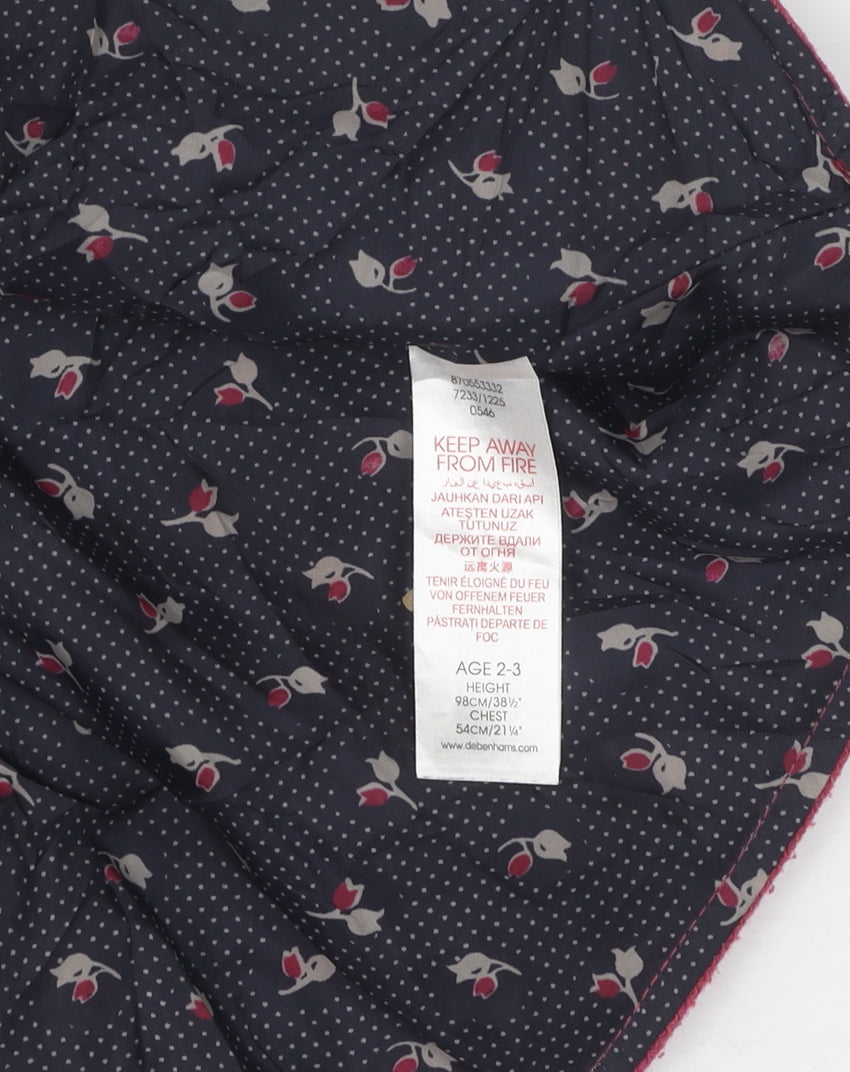 Jasper Conran Junior Girls Red Cape 2-3 Years Hooded Lined