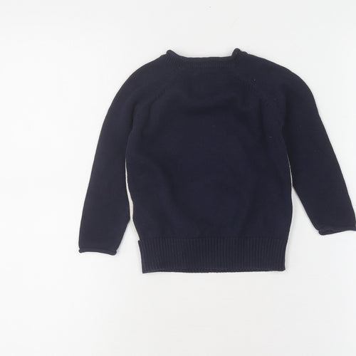 Junior J Unisex Baby Blue Animal Pullover Jumper 12-18 Months