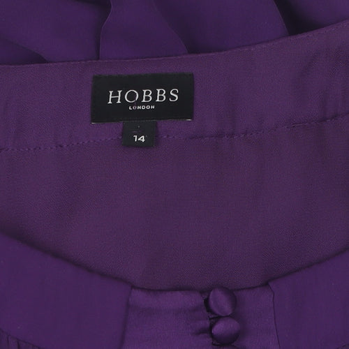 Hobbs Women's Purple Silk A-Line Dress Size 14