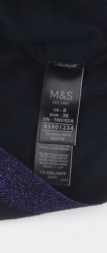 Marks and Spencer Women's Navy Tunic Jumper Size 8