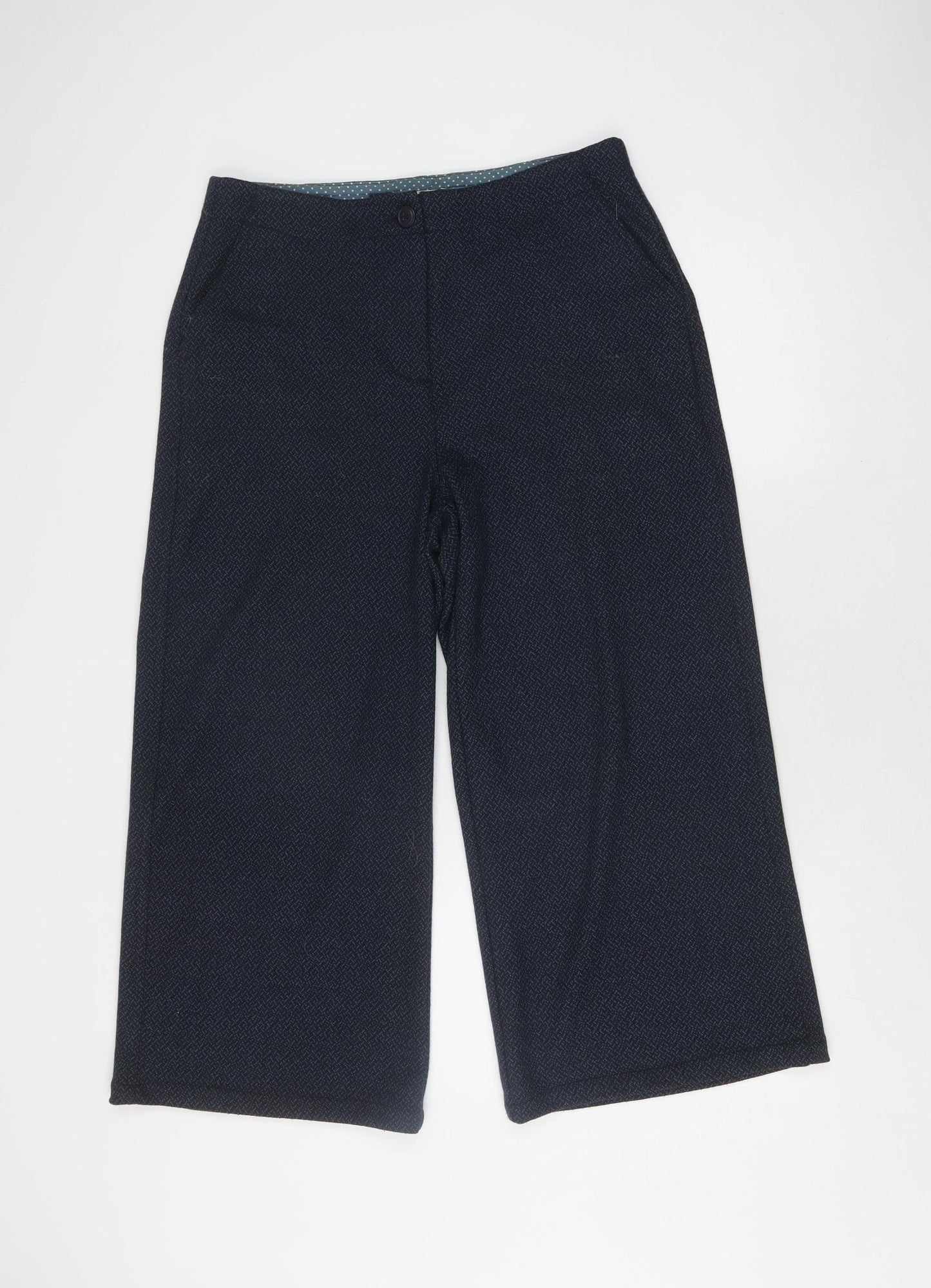 White Stuff Women's Blue Cropped Trousers, Size 12, Spring-ready