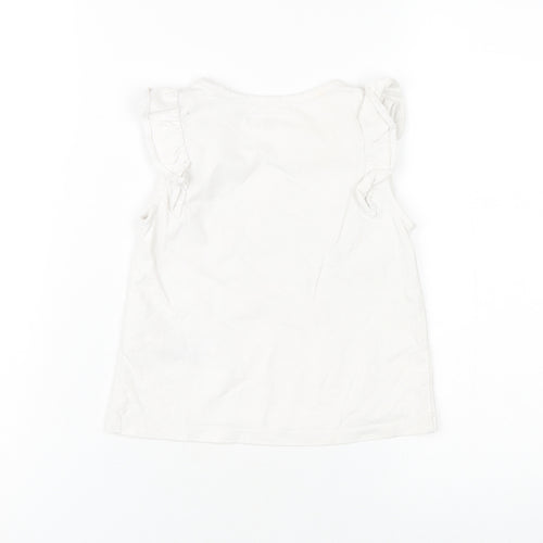 Tommy Hilfiger Girls White Graphic T-Shirt 6-7 Years